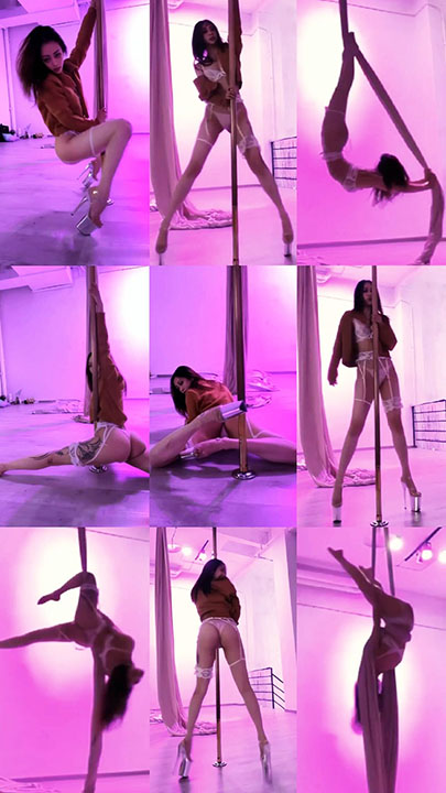 网红主播 情色艺术 恨天高钢管舞 3V