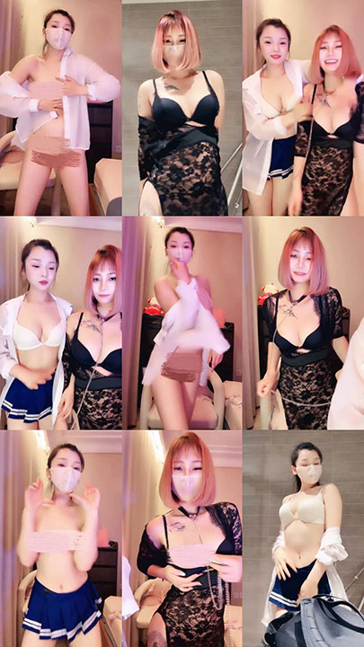 网红主播 笨蛋言言 高颜值双女诱惑激情道具尺度热舞 1V/3.19G